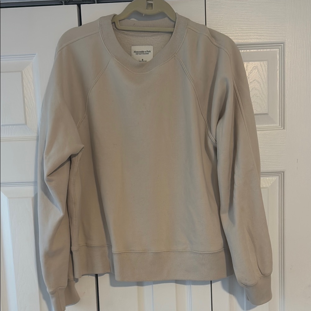 Abercrombie and fitch beige crew neck